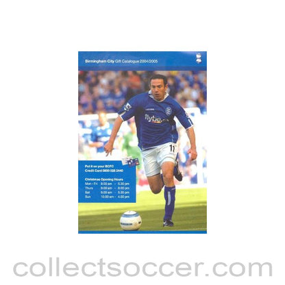 2004 - Birmingham City Gift Catalogue brochure 2004-2005