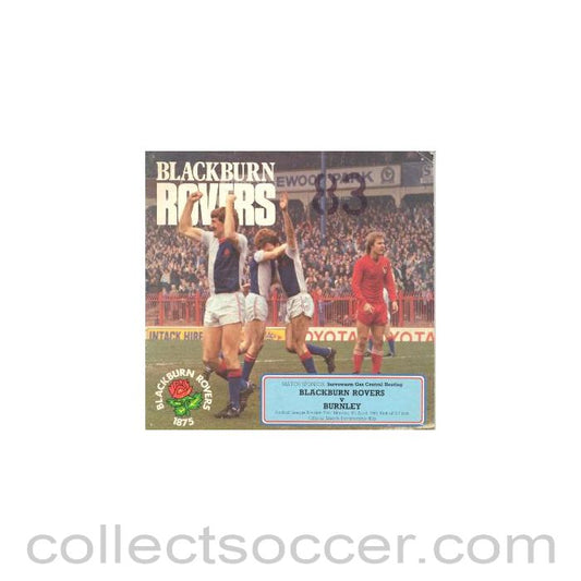 1983 - Blackburn Rovers v Burnley official programme 04/04/1983 Football League