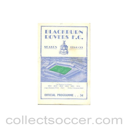 1955 - Blackburn Rovers v Bury official programme 30/04/1955