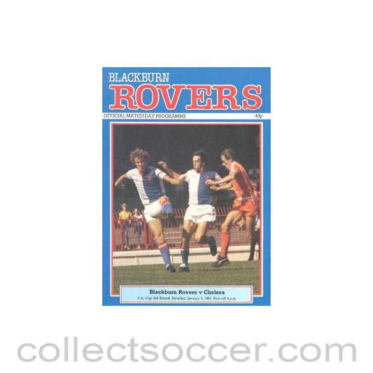 1984 - Blackburn Rovers vChelsea official programme 07/01/1984