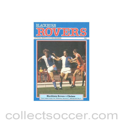 1983 - Blackburn Rovers vChelsea official programme 07/09/1983