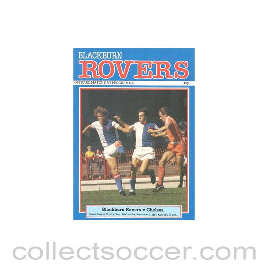 1983 - Blackburn Rovers vChelsea official programme 07/09/1983