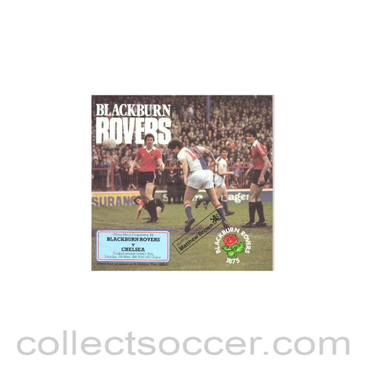 1982 - Blackburn Rovers vChelsea official programme 15/05/1982
