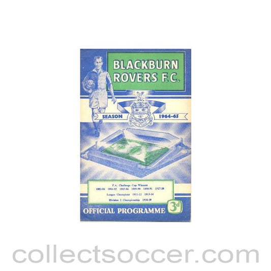 1965 - Blackburn Rovers v Nottingham Forest official programme 17/04/1965