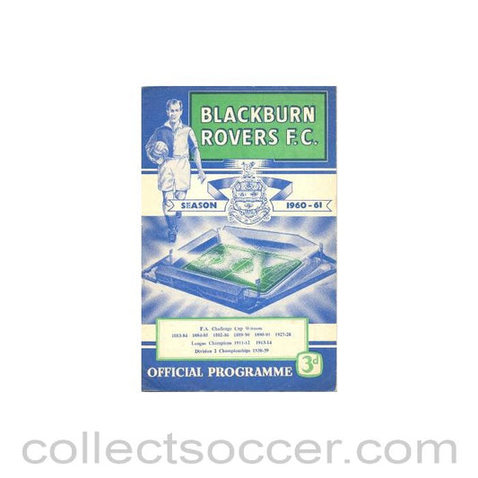 1960 - Blackburn Rovers v Nottingham Forest official programme 24/08/1960