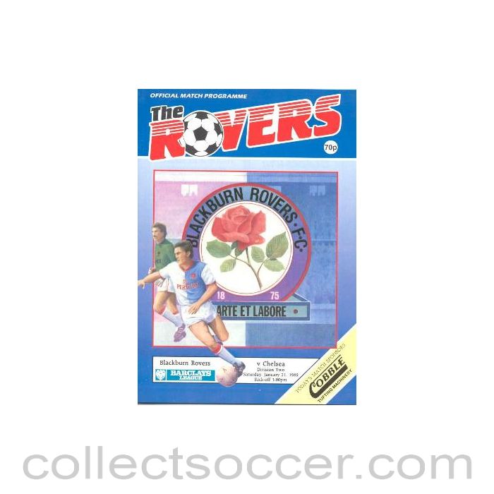 1989 - Blackburn Rovers vChelsea official programme 21/01/1989