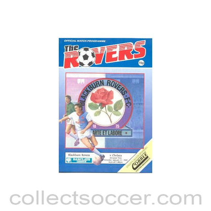 1989 - Blackburn Rovers vChelsea official programme 21/01/1989