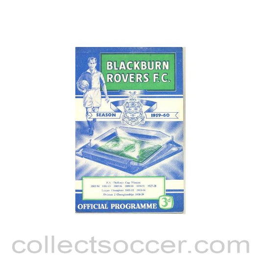1960 - Blackburn Rovers vChelsea official programme 30/03/1960