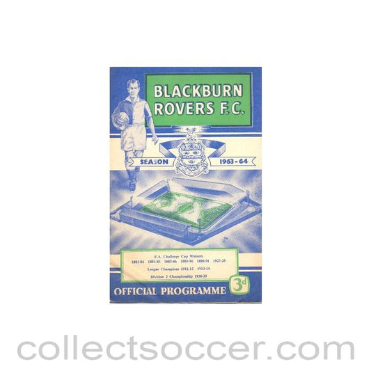 1963 - Blackburn Rovers v Sheffield Wednesday official programme 02/11/1963