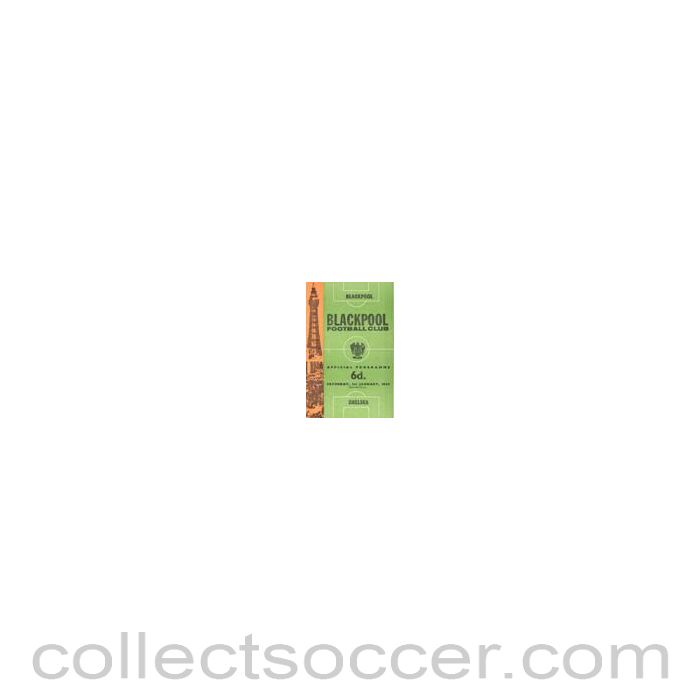 1966 - Blackpool vChelsea official programme 01/01/1966