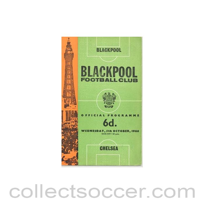1966 - Blackpool vChelsea official programme 05/10/1966