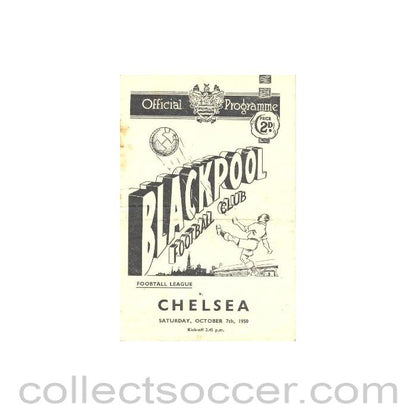 1950 - Blackpool v Chelsea official football programme 07/10/1950