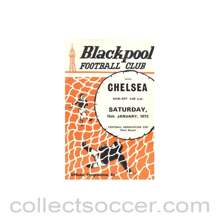 1972 - Blackpool v Chelsea official programme 15/01/1972