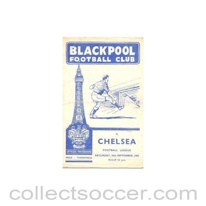 1960 - Blackpool v Chelsea official programme 24/09/1960