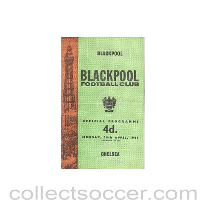 1965 - Blackpool vChelsea official programme 26/04/1965