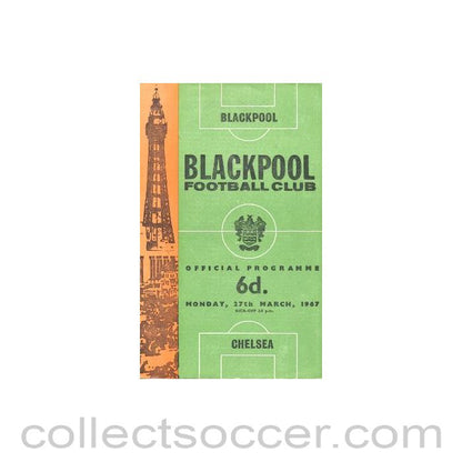1967 - Blackpool vChelsea official programme 27/03/1967