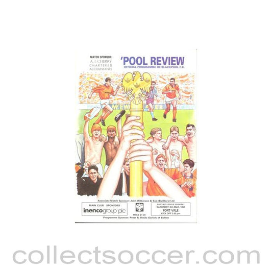 1993 - Blackpool v Port Vale official programme 08/05/1993 Football League