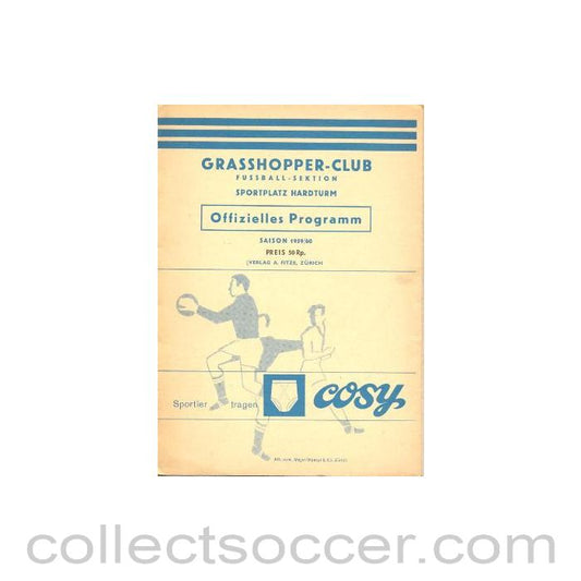 1960 Blue Stars - Radid Lugano v Grasshoppers - Lausanne Sports official programme 29/05/1960