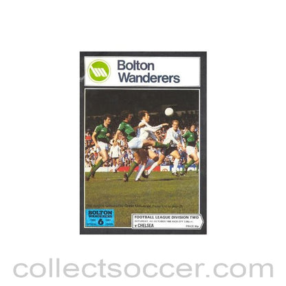 1980 - Bolton Wanderers vChelsea official programme 04/10/1980