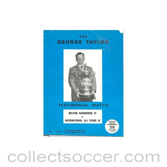 Bolton Wanderers v International All Stars XI official programme