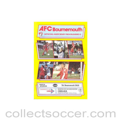 1989 - Bournemouth vChelsea official programme 28/11/1989
