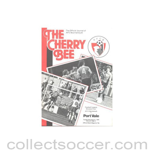 1979 - Bournemouth v Port Vale official programme 06/02/1979 Football League