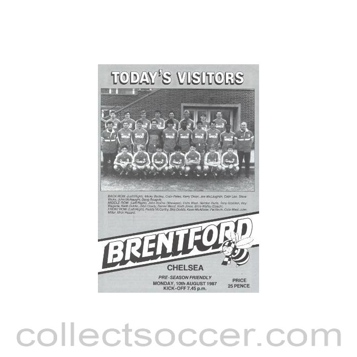 1987 - Brentford vChelsea official programme 10/08/1987