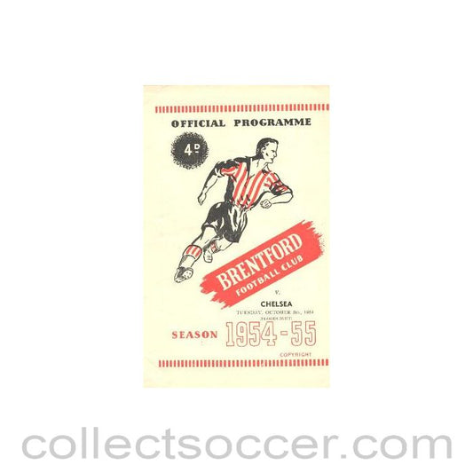 1954 - Brentford vChelsea official programme 05/10/1954