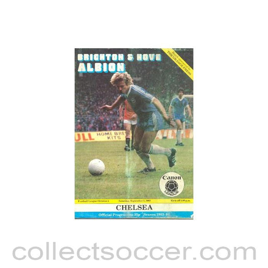 1983 - Brighton & Hove Albion vChelsea official programme 03/09/1983