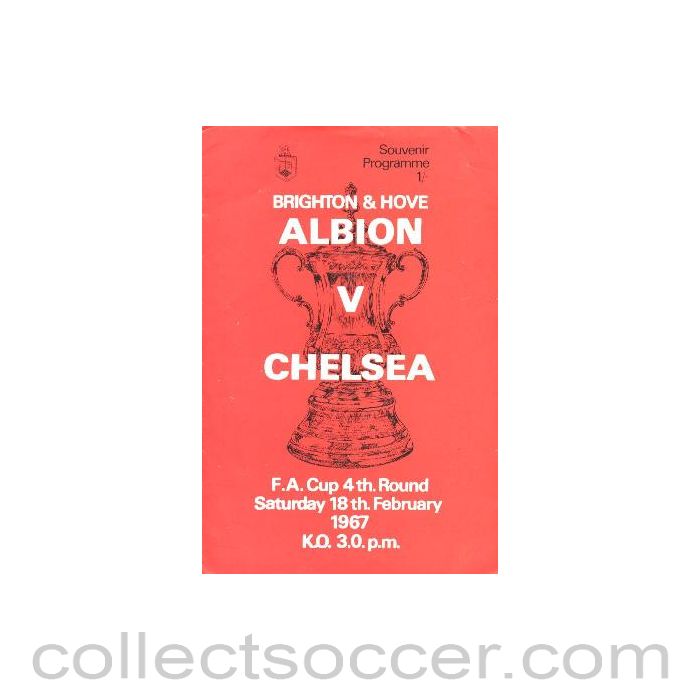 1967 - Brighton & Hove Albion vChelsea official programme 18/02/1967
