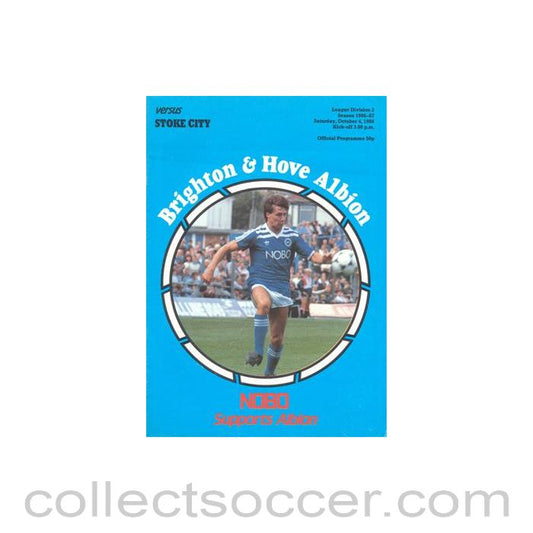 1986 - Brighton & Hove Albion v Stoke City official programme 04/10/1986 Football League