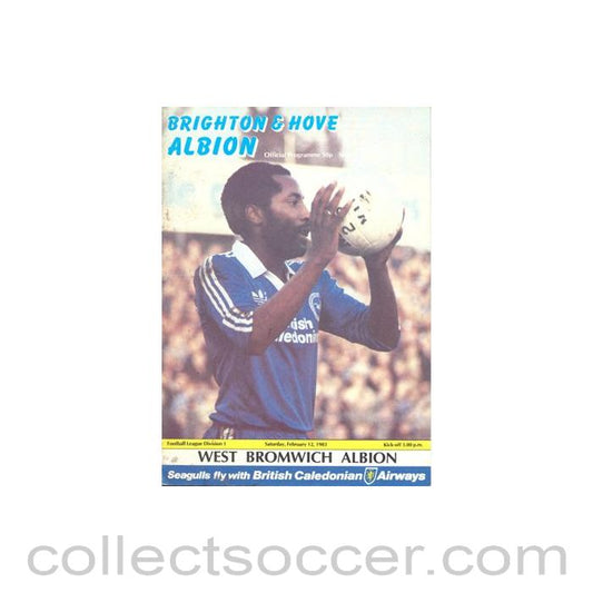 1982 - Brighton & Hove Albion v West Bromwich Albion 27/11/1982 Football League