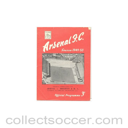 1950 - Arsenal v Brighton & H. A. official programme 04/02/1950
