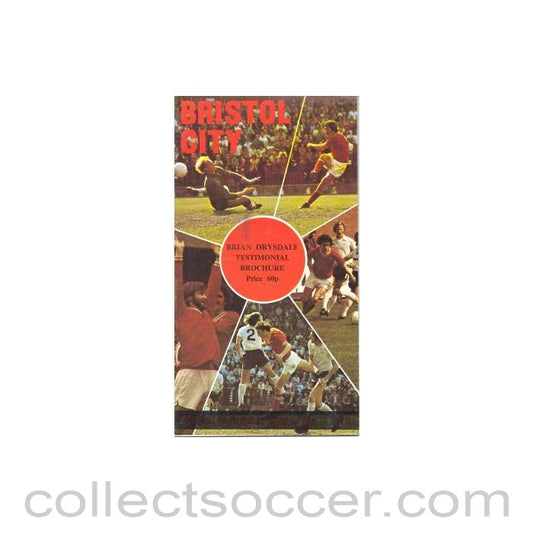 1976 - Bristol City v Hereford official programme 27/04/1976 Friendly Brian Drysdale Testimonial