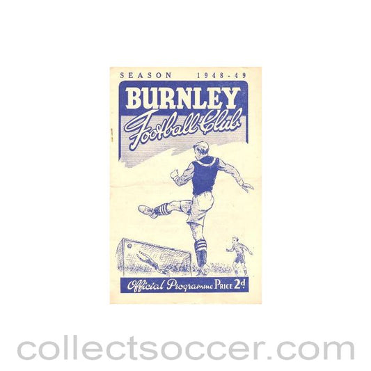 1948 - Burnley v Bolton Wanderers official programme 27/11/1948