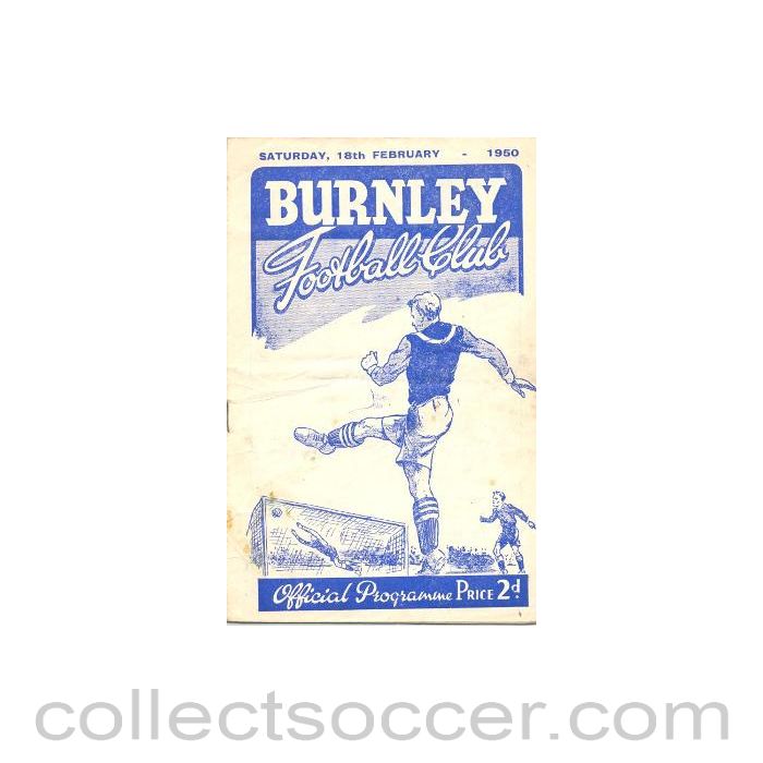 1950 - Burnley vChelsea official programme 18/02/1950