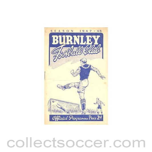 1947 - Burnley v Wolverhampton Wanderers official programme 08/11/1947