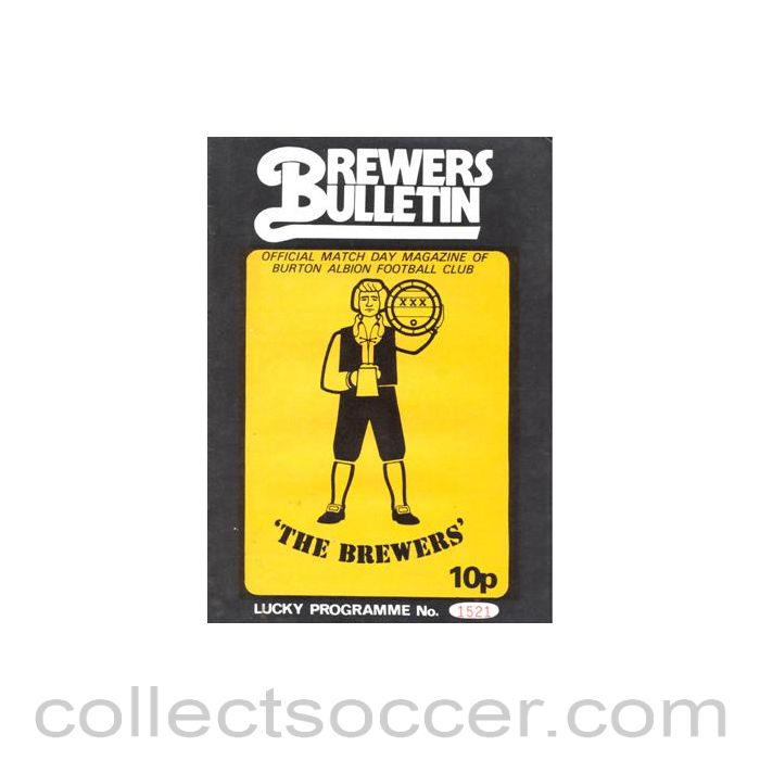 1980 - Burton Albion v Barry Town official programme 1980-1981 League