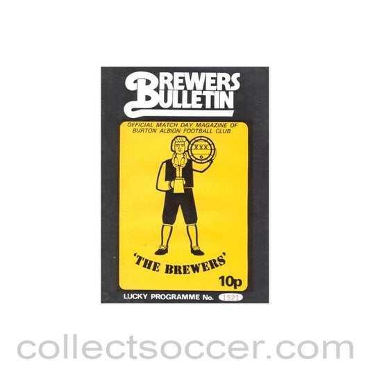 1980 - Burton Albion v Barry Town official programme 1980-1981 League