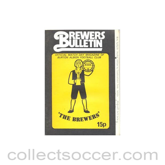 1980 - Burton Albion v Macclesfield Town official programme 08/11/1980 League