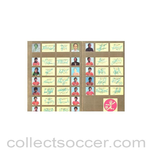 CSKA, Sofia, Bulgaria brochure with portrait photos and facsimile signatures of the whole team and managers