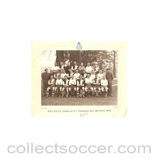 1943 - R.A.O. O.C.T.U. (Cadets) 1st XI v Headquarters Sqn. old photograph of 18/03/1943