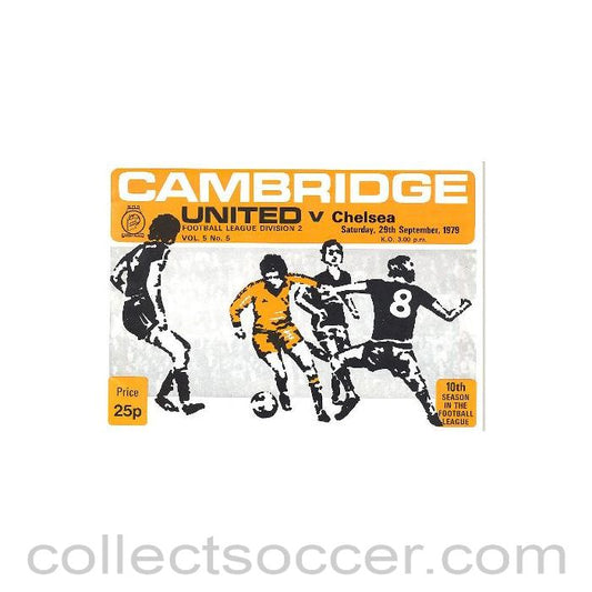 1979 - Cambridge United v Chelsea football programme 29/09/1979