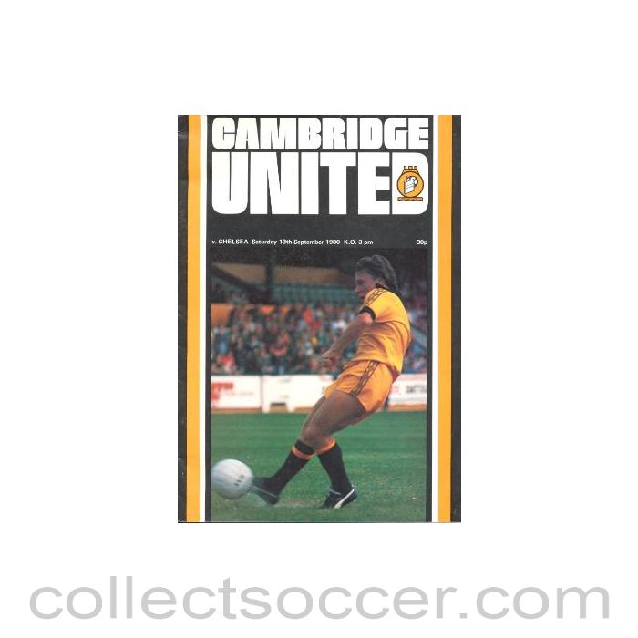 1980 - Cambridge United vChelsea official programme 13/09/1980