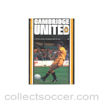 1980 - Cambridge United vChelsea official programme 13/09/1980