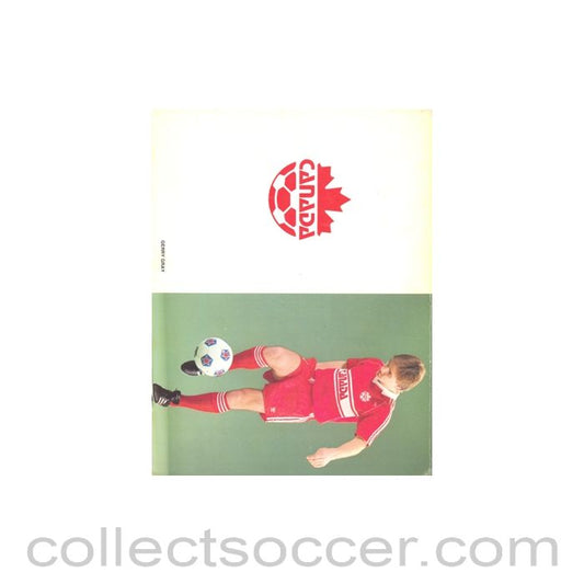 1983 Canada v Scotland official programme 1983, featuring Gerry Gray and Charlie Nicholas
