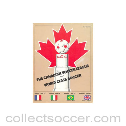 1982 - Glasgow Rangers The Red Leaf Cup Canadian Soccer League 1982