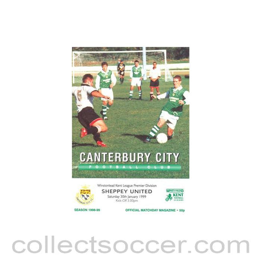 1999 - Canterbury City v Sheppey United 30/01/1999