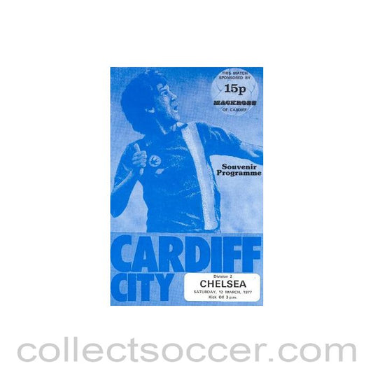 1977 - Cardiff City v Chelsea official programme 12/03/1977