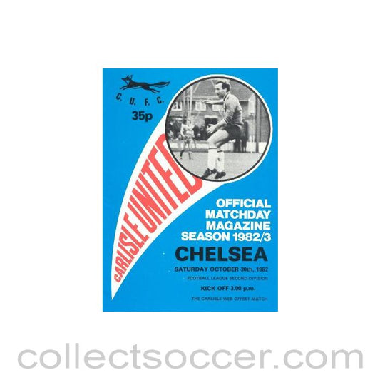 1982 - Carlisle United vChelsea official programme 30/10/1982